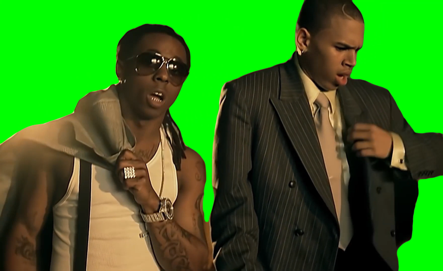Chris Brown Waking Up meme (Green Screen)