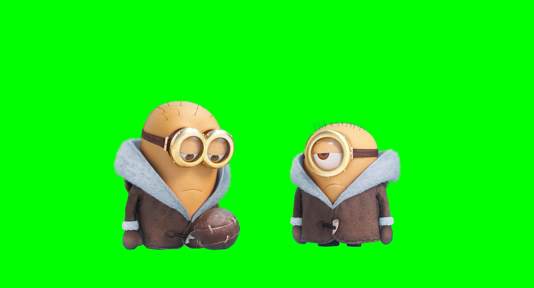 Minions Playing Football (Soccer) meme V2 (Green Screen)