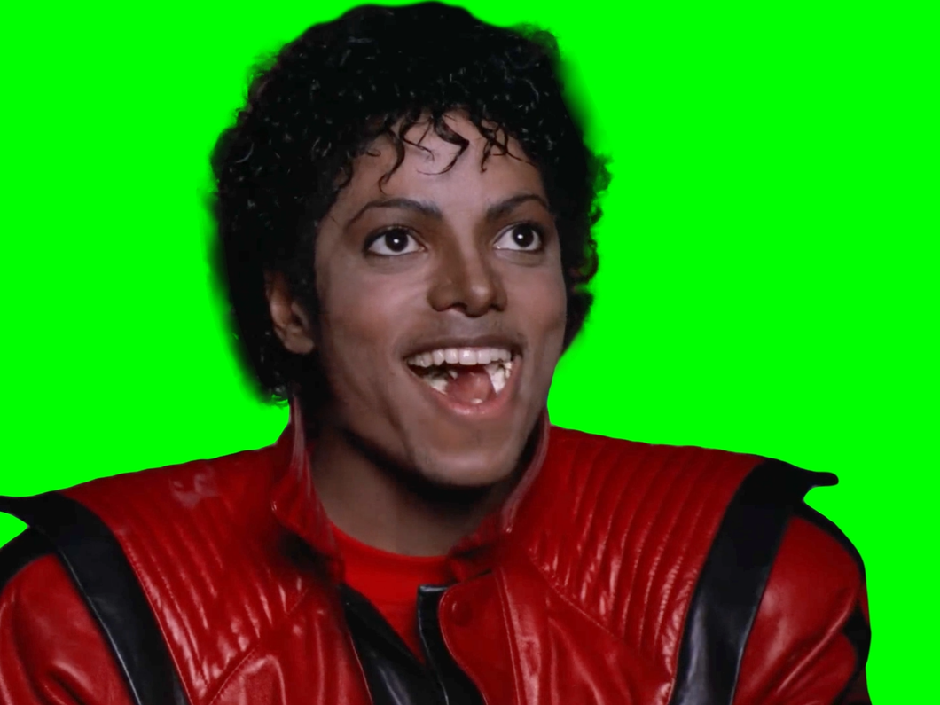 Michael Jackson eating popcorn Meme (Green Screen)