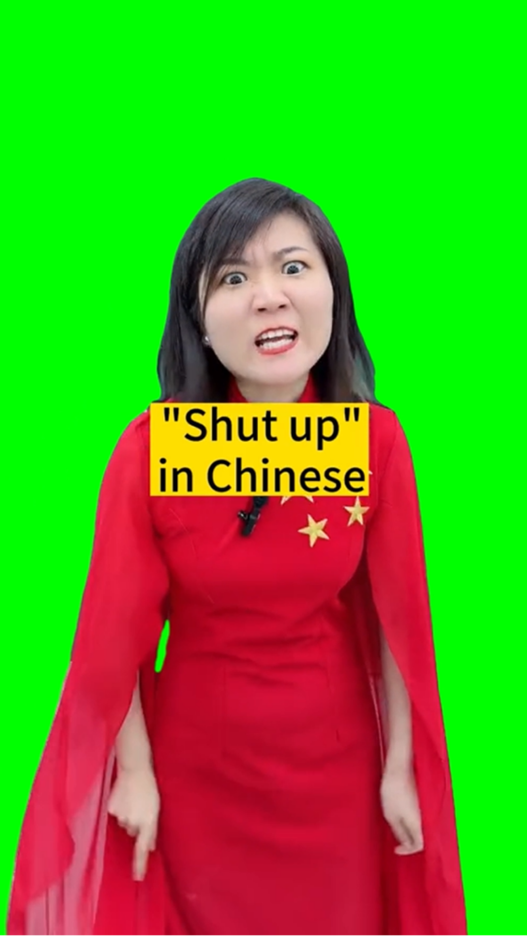 SHUT UP in Chinese - TikTok Meme (Green Screen)