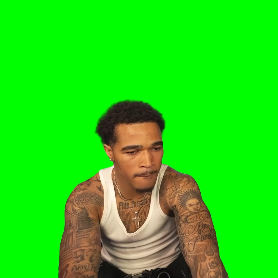 PlaqueBoyMax Trying Not to Get Mad meme (Green Screen)