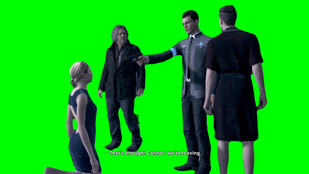 Connor shoots Chloe - Detroit Become Human (Green Screen)
