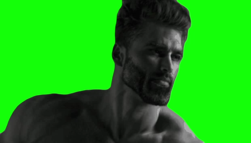 Giga Chad Muscle Meme GIF on Make a GIF
