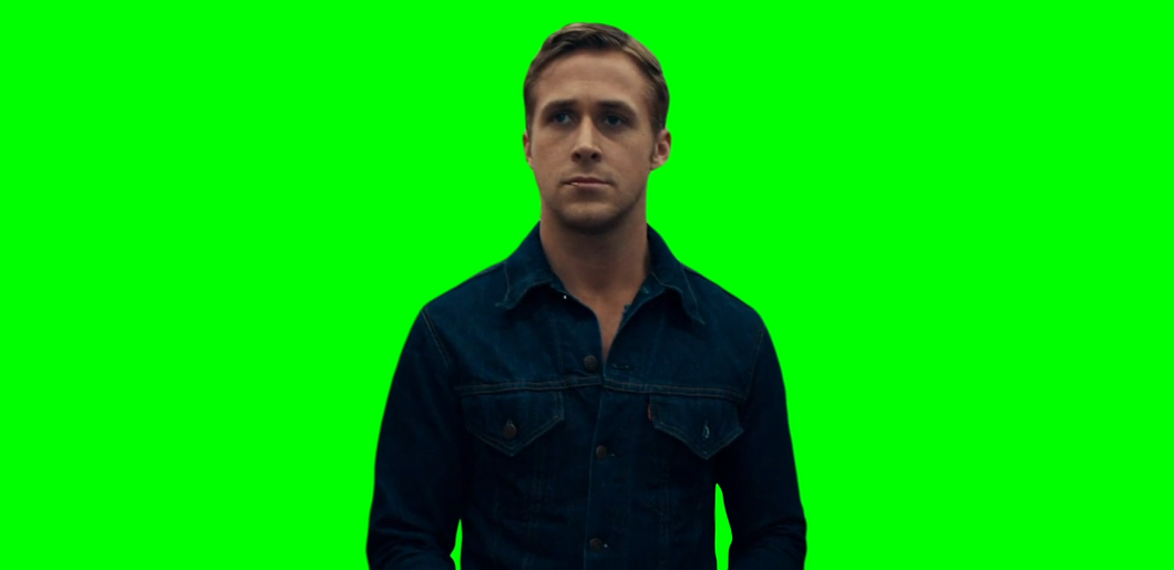 Ryan Gosling walking in a grocery store - Drive 2011 Movie (Green Screen)