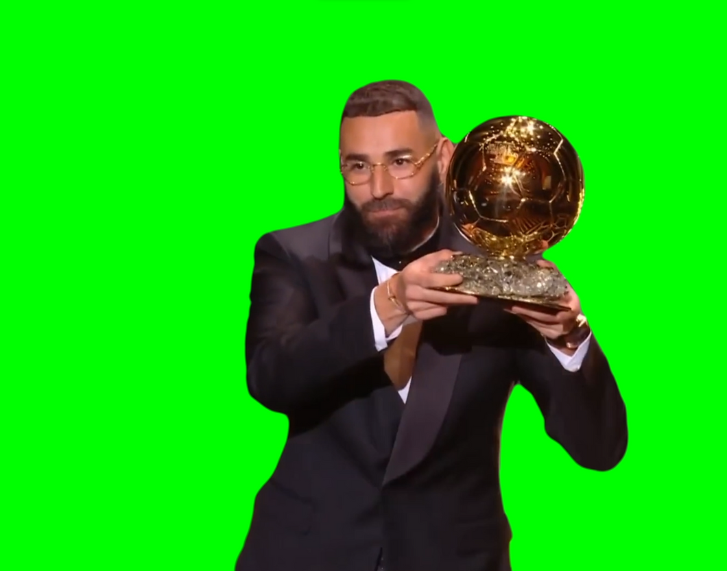 Karim Benzema wins Ballon d'Or Real Madrid (Green Screen)