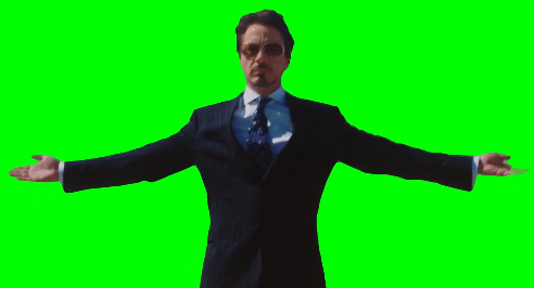 Tony Stark Showcasing The Jericho (Green Screen)