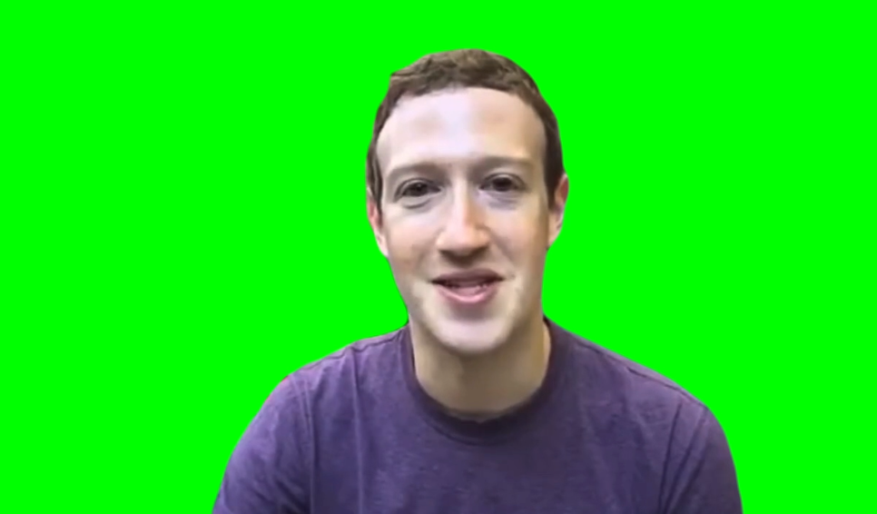 Mark Zuckerberg provides insightful words to live by (Green Screen)