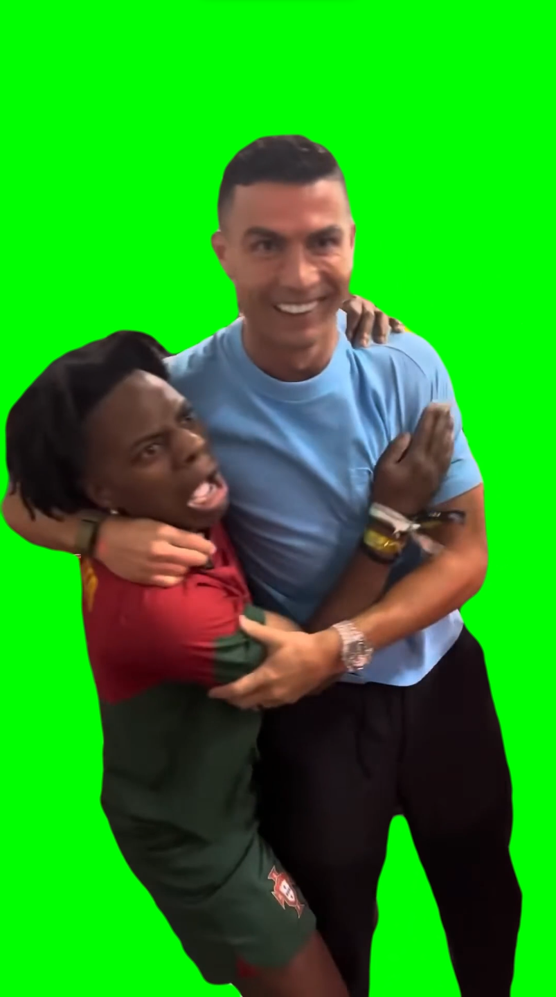 IShowSpeed Meets Cristiano Ronaldo  (Green Screen)
