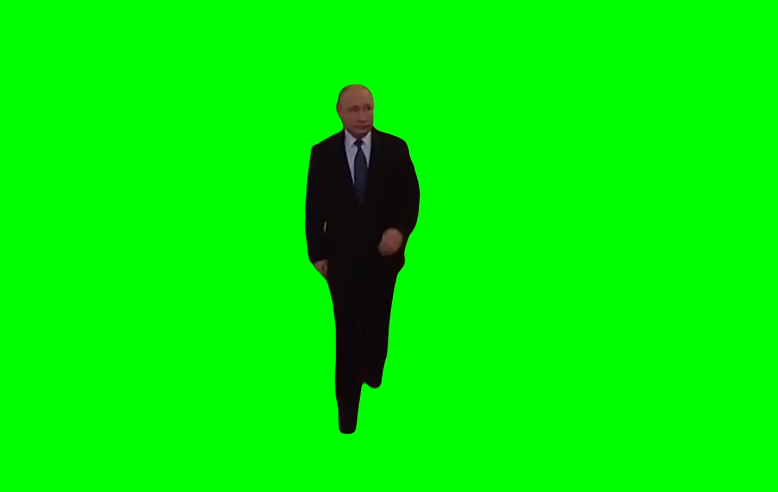 Putin Walking (Green Screen)