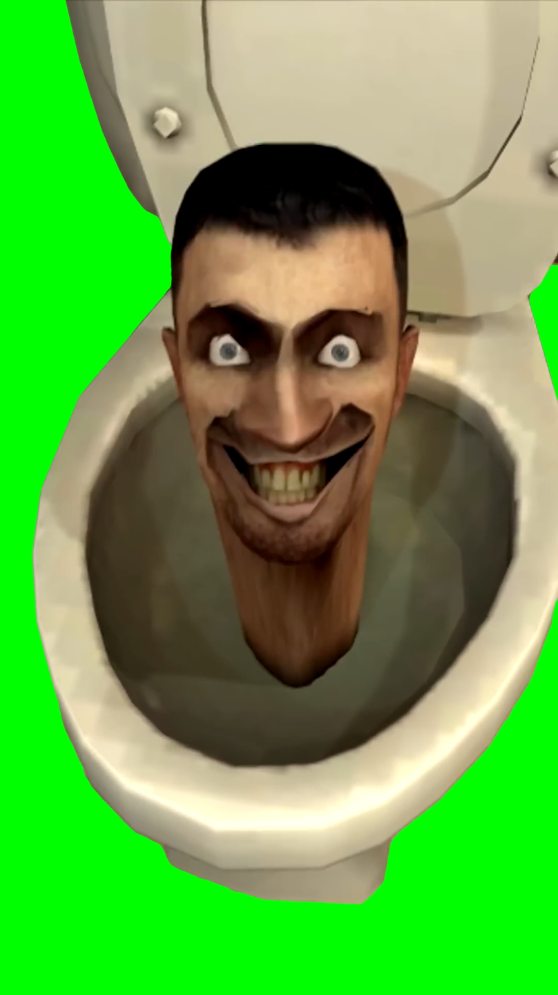 Skibidi Toilet meme (Green Screen)