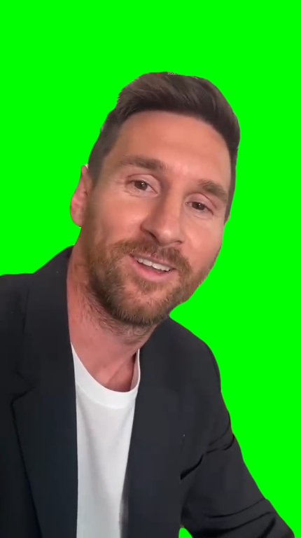 Messi up close (Green Screen)