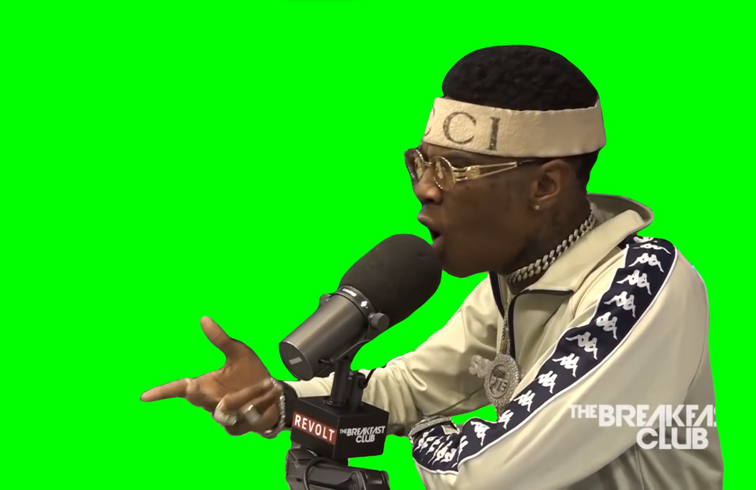 Soulja Boy - He copied my whole f***ing flow! Word for word, bar for bar! (Green Screen)