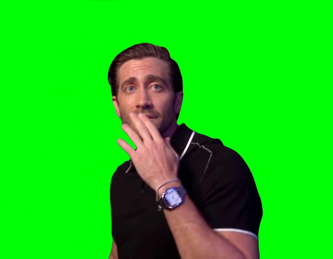 Jake Gyllenhaal leaving meme (Green Screen)