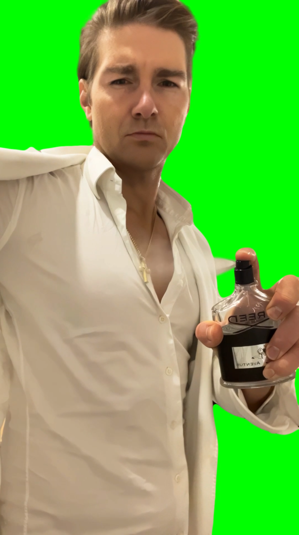Jeremy Fragrance spraying perfume bottle meme (Green Screen)