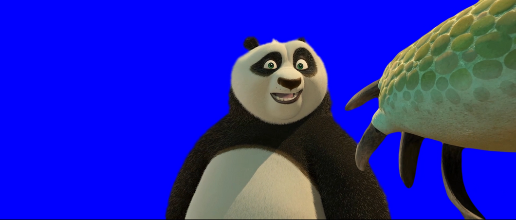 Master Oogway pointing at Po - Kung Fu Panda movie (Green Screen)