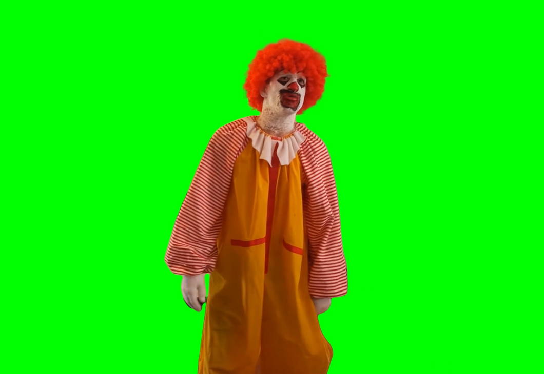 Angry Ronald McDonald meme - RackaRacka (Green Screen)