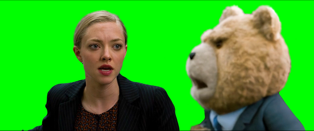 TED, SHUT UP! meme - Ted 2  (Green Screen)