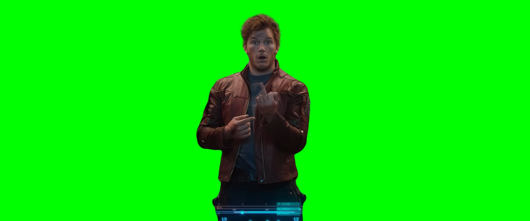 Star-Lord Middle Finger meme - Guardians of the Galaxy (Green Screen)