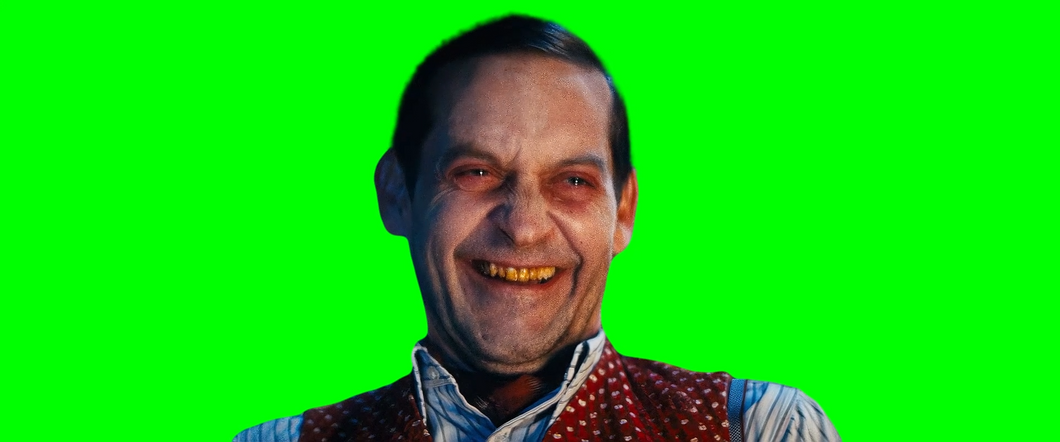 Tobey Maguire Laughing meme - Babylon movie (Green Screen)