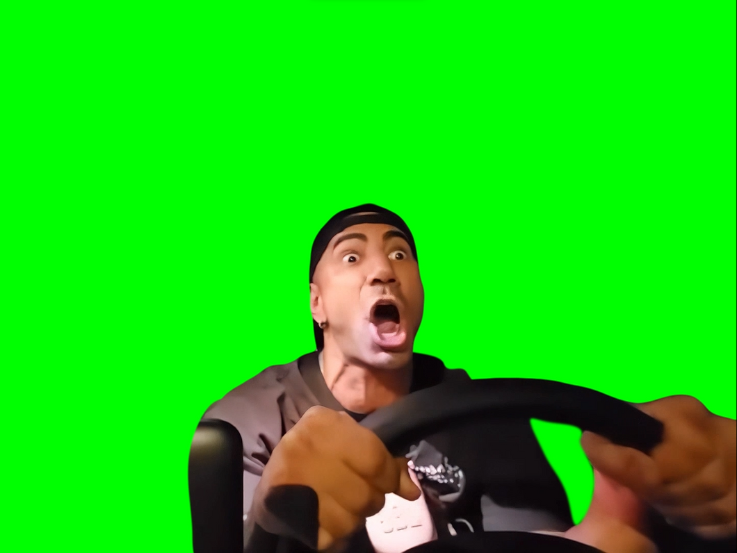 FouseyTube driving and singing to Stan by Eminem meme (Green Screen)