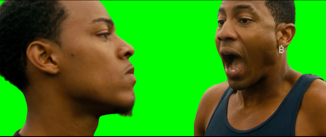 I CAN'T EAT! I'M BROKE NIGGA! I'M BROKE! meme (Green Screen)