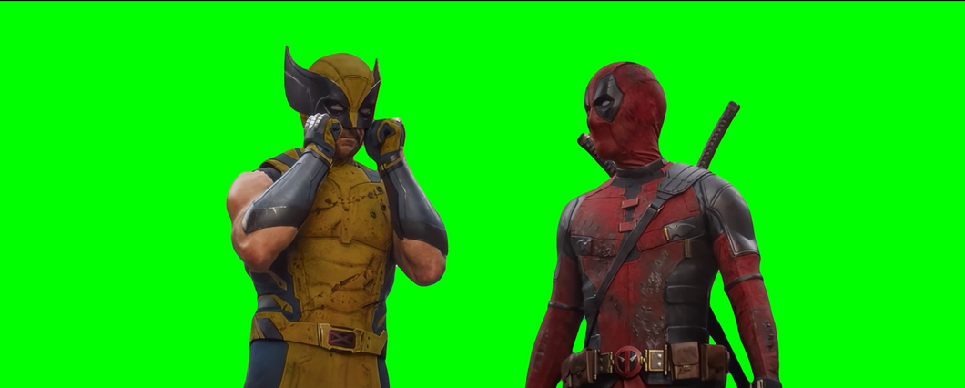 Wolverine Puts On His Mask meme - Deadpool and Wolverine (Green Screen)