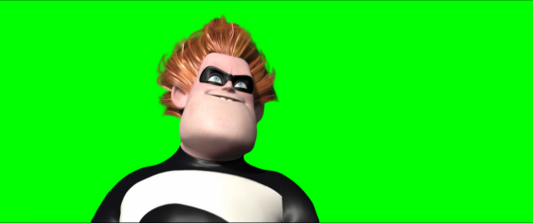 Syndrome Walking meme - The Incredibles (Green Screen)