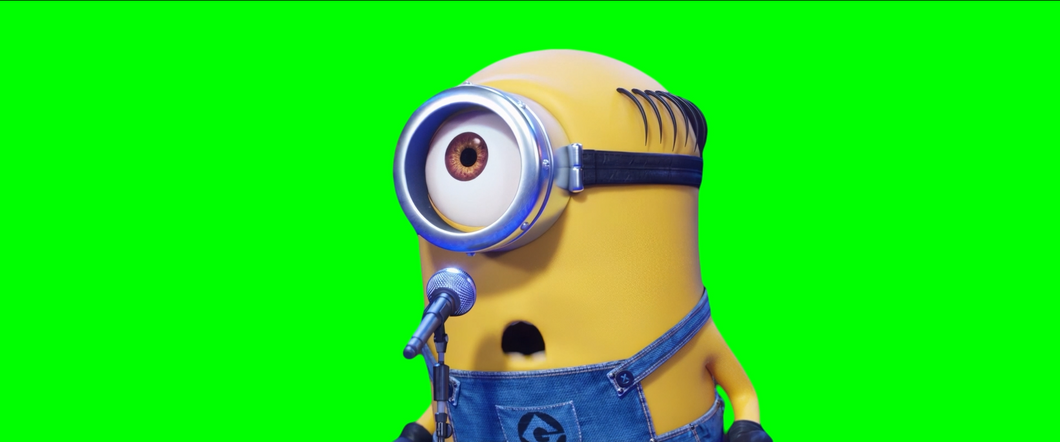 Minion singing meme - Despicable Me 3 Minion Idol Scene (Green Screen)