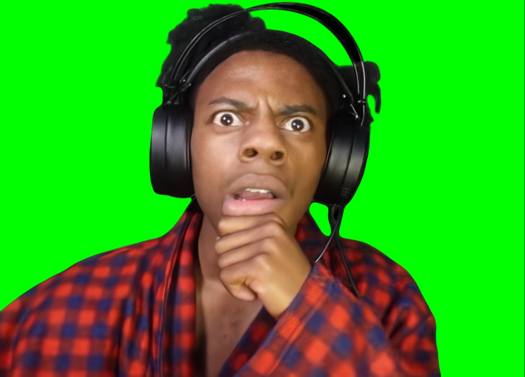 IShowSpeed looking Shocked and Screaming meme (Green Screen)