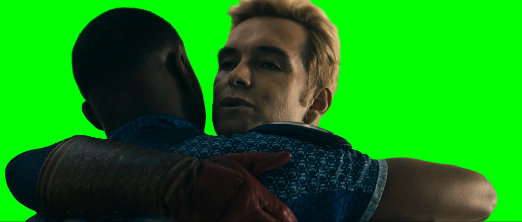 Homelander Hugging A-Train meme - The Boys (Green Screen)