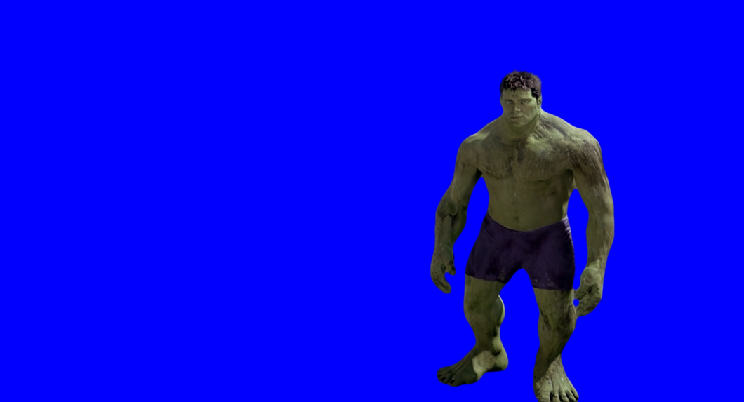 Hulk shrinking in size meme - Hulk 2003 movie (Blue Screen) (Green Screen)