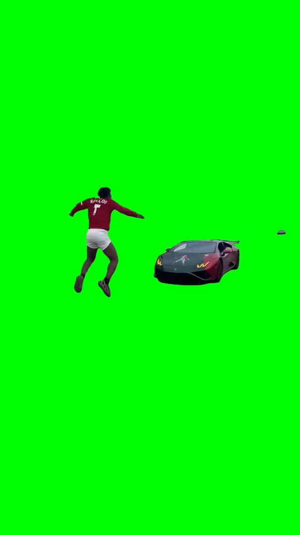 IShowSpeed Jumping Over 2 Cars meme (Green Screen)