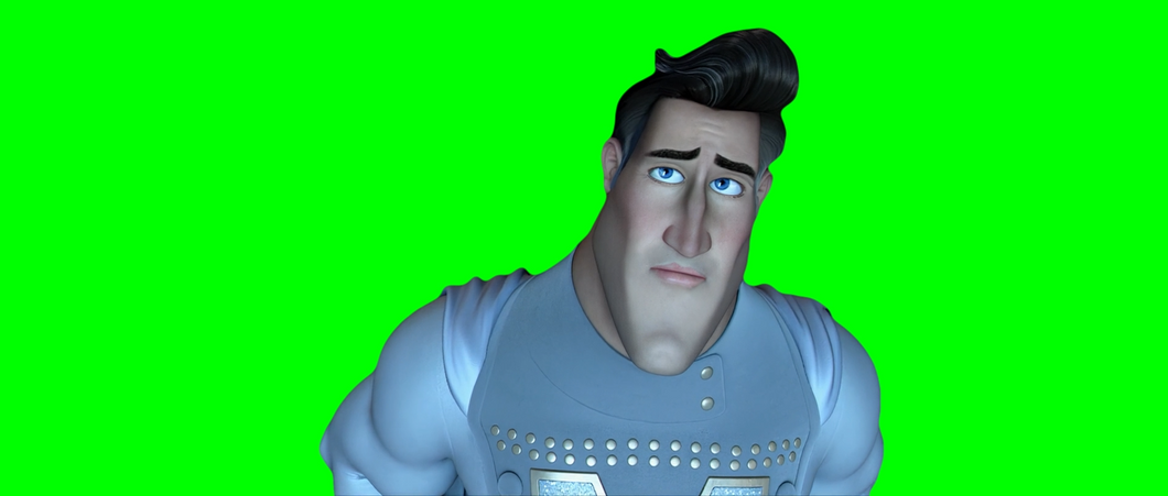 Sad Metro Man leaving meme - Megamind movie (Green Screen)