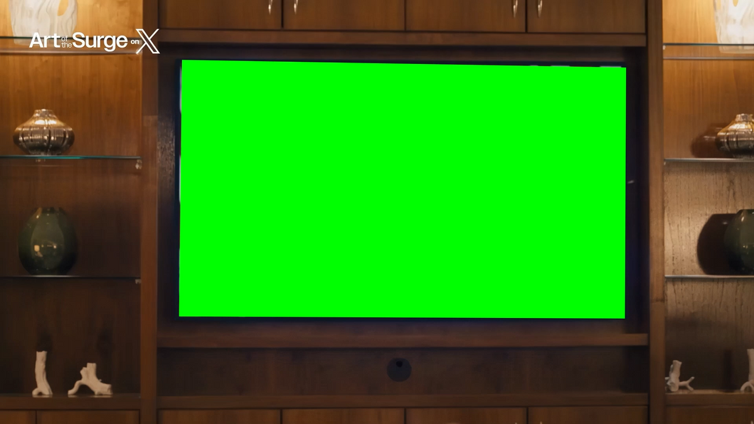 Donald Trump looking at TV screen meme (Green Screen)