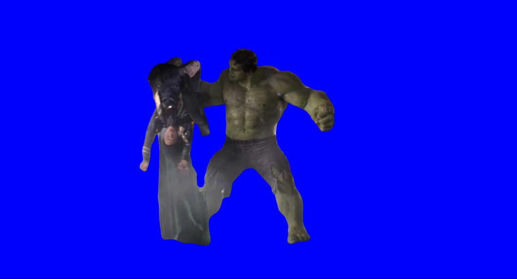 Hulk Smashing Loki meme - The Avengers movie (Blue Screen) (Green Screen)