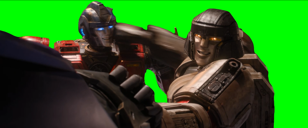 Optimus Prime showing his Middle Finger meme - Transformers One movie (Green Screen)