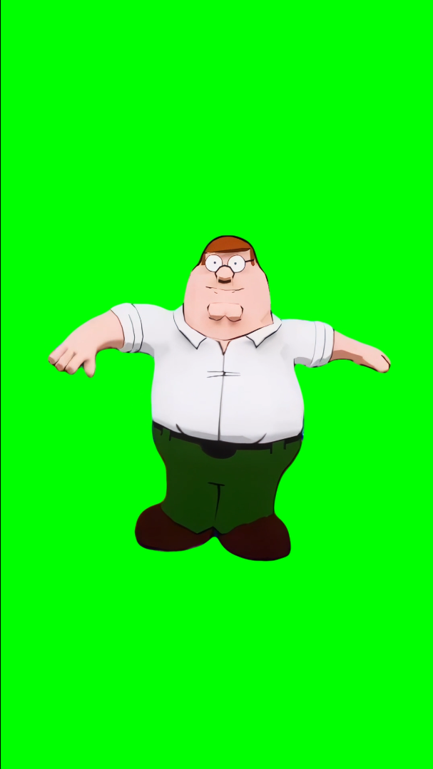 Peter Griffin Dancing and Lois Griffin Screaming meme (Green Screen)