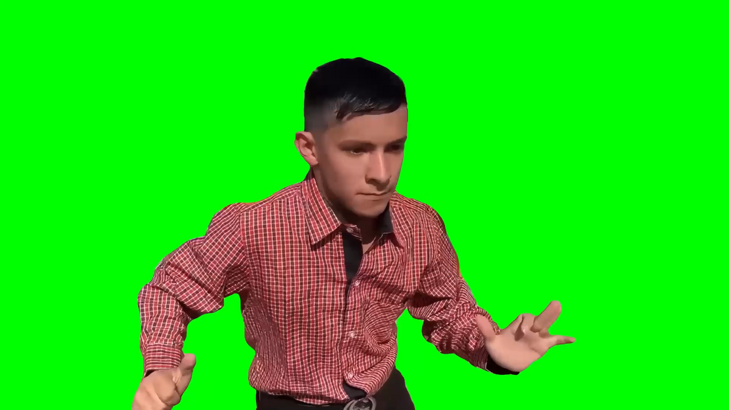 Mexican Guy dancing to El Sonidito meme (Green Screen)