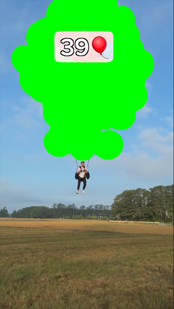 MrBeast Flying by adding more Balloons (Green Screen)