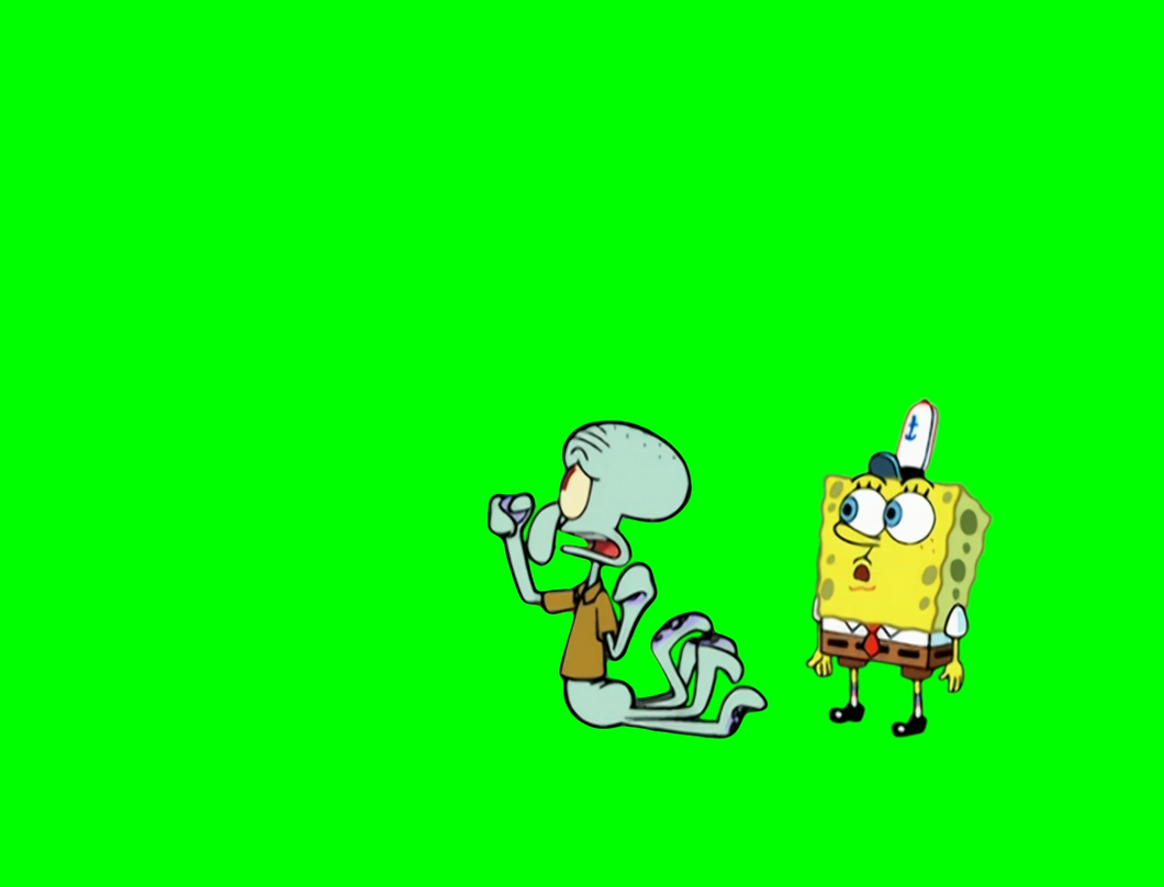 Squidward saying “Please Let Me Win One Time!” meme - SpongeBob SquarePants (Green Screen)