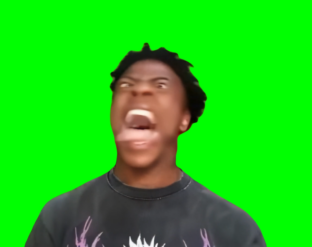 IShowSpeed going crazy over OG Fortnite meme (Green Screen)