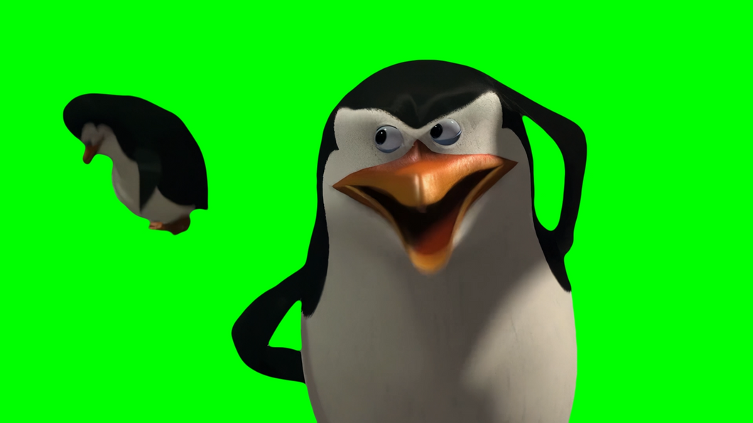 Penguins of Madagascar Boat Takeover meme (Green Screen)