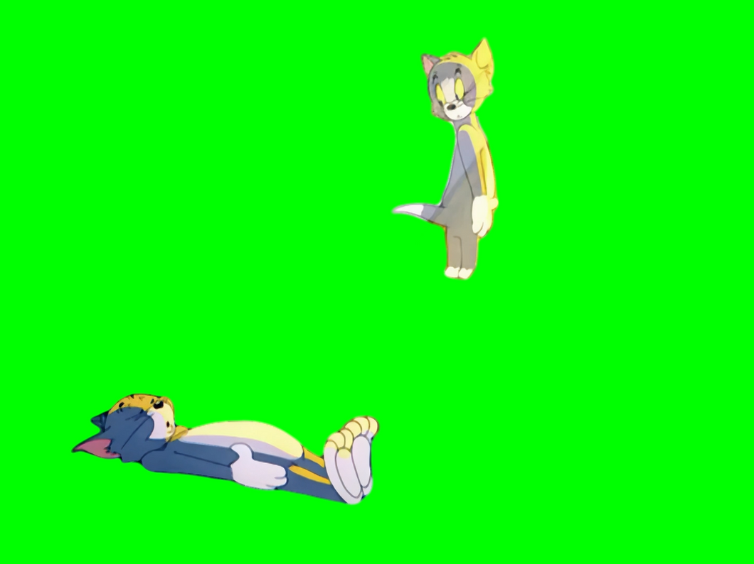 Tom Going to Heaven meme - Tom and Jerry  (Green Screen)