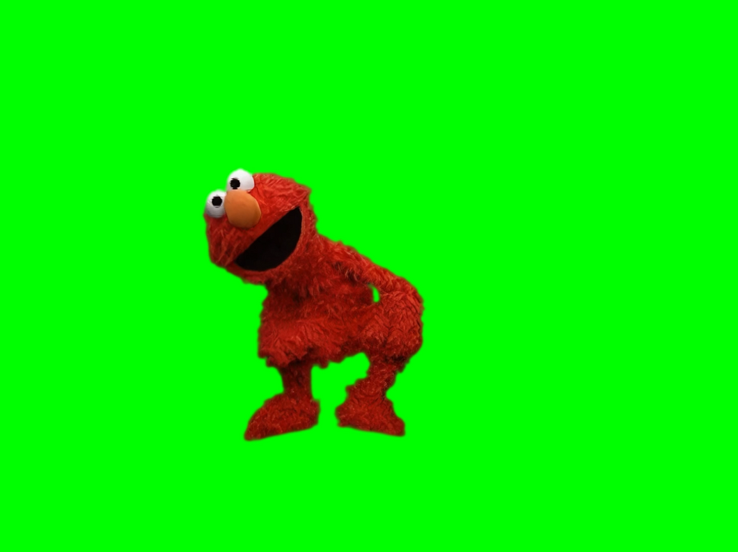 Elmo Dancing On The Moon meme (Green Screen)