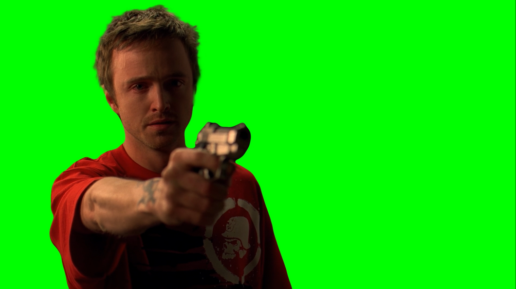 Jesse Shoots Gale meme - Breaking Bad  (Green Screen)