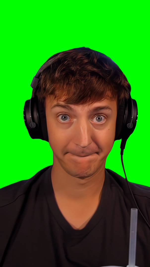 Ninja Low Taper Fade (Hair Recommendation) meme (Green Screen)