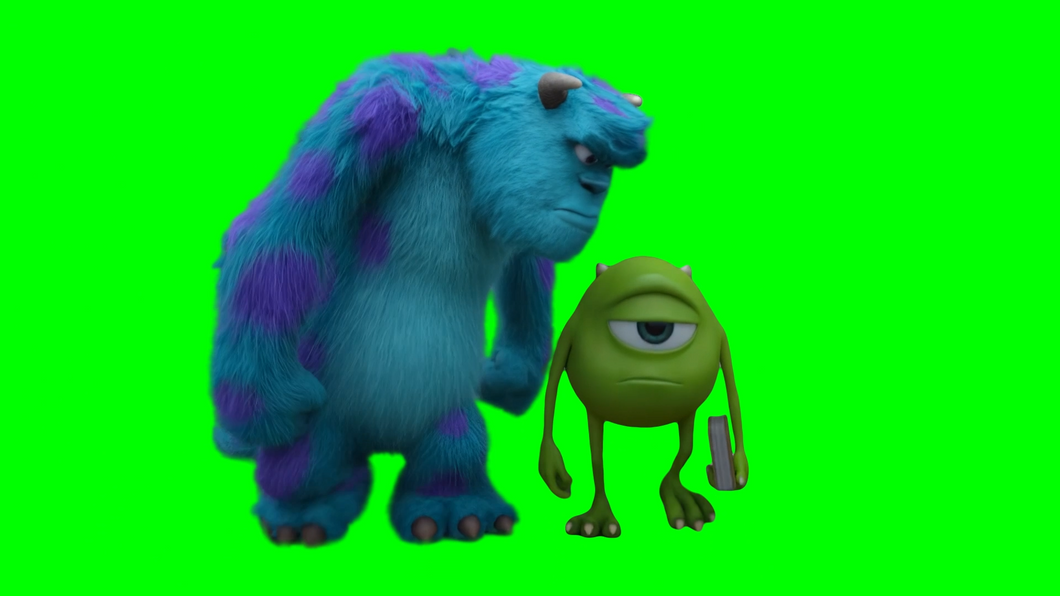 Sulley Angry at Mike Wazowski meme - Monsters University (Green Screen)