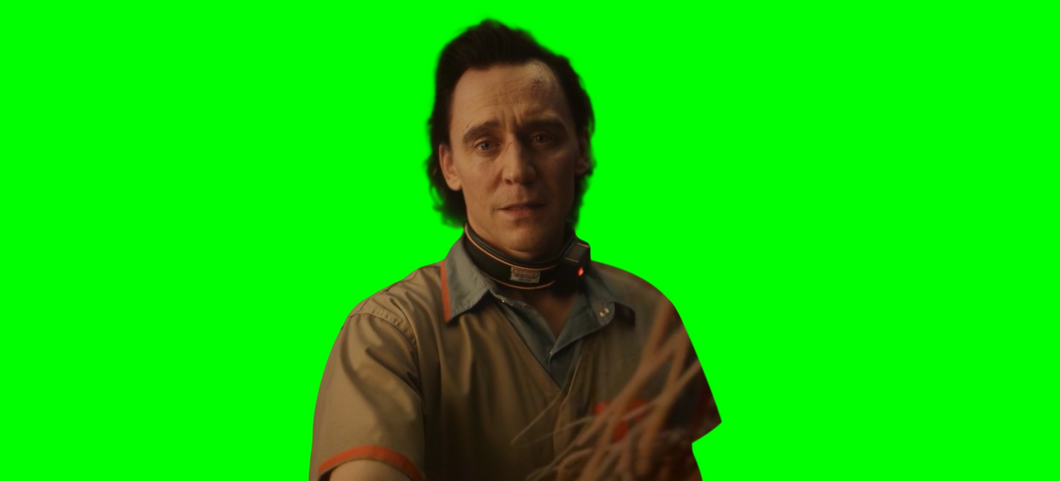 Loki and Mobius Handshake meme (Green Screen)