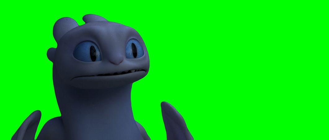 Toothless Flirting With White Dragon meme - How To Train Your Dragon 3 (Green Screen)