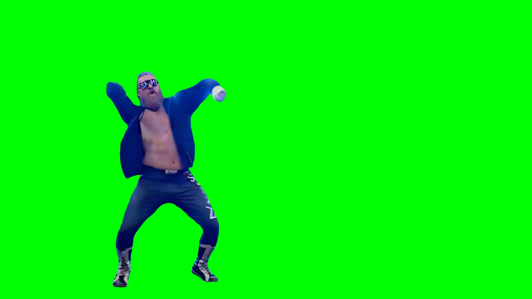 Sami Zayn Dancing meme - WWE RAW  (Green Screen)